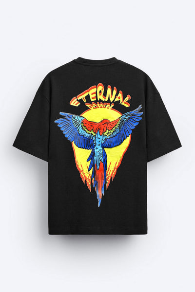 Eternal Dawn Puff printed unisex oversized t-shirt
