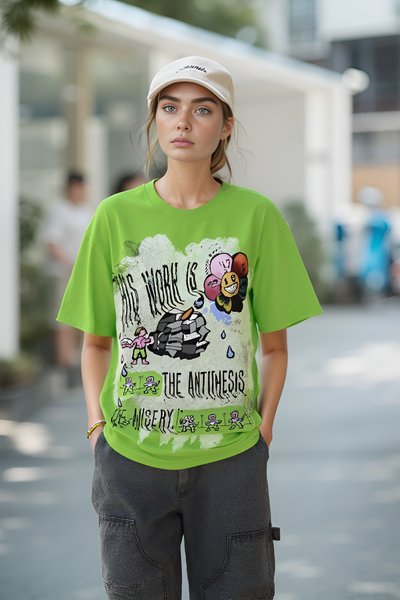Graffiti art green short sleeve unisex