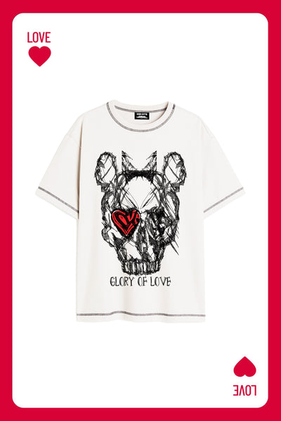 Glory of love oversized cool white tee
