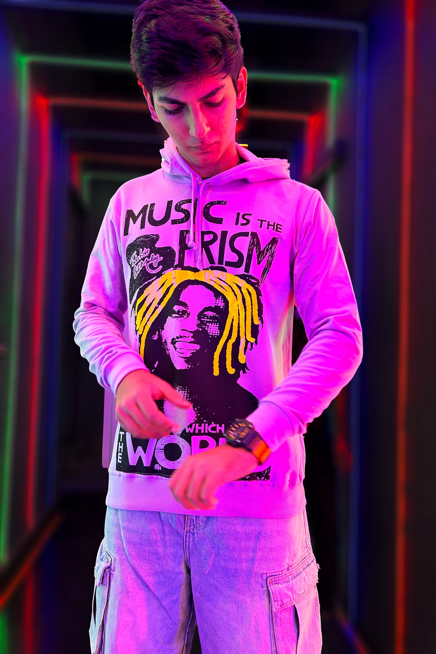 Light weight unisex fashion hoodie for music concerts