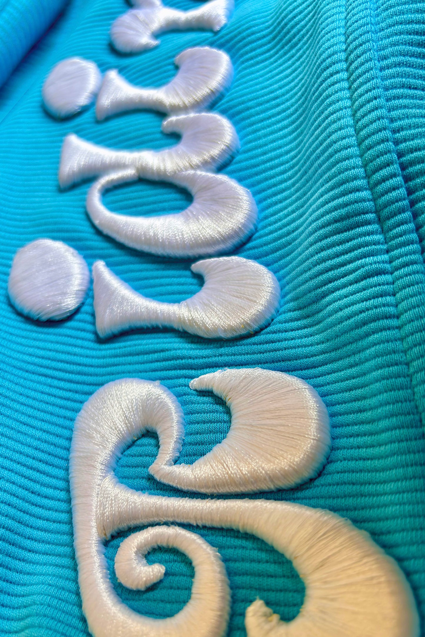 Switching Lanes 3d Puff embroidery blue corduroy shirt🏁🏎