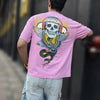 Pink stone washed unisex tee