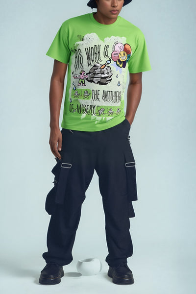 Graffiti art green short sleeve unisex
